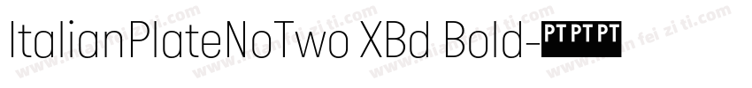 ItalianPlateNoTwo XBd Bold字体转换